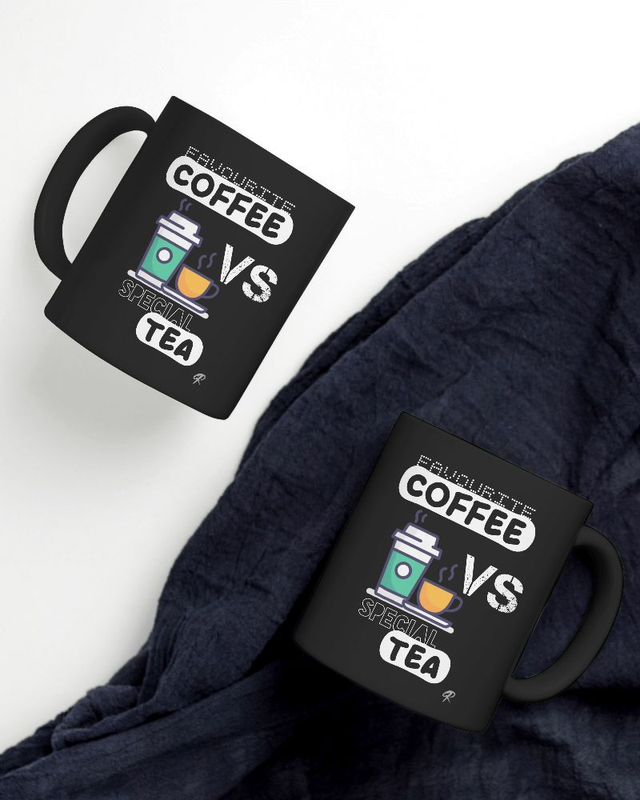 Coffee Vs Tea Superior Sublimation Printed Premium Ceramic Mugs